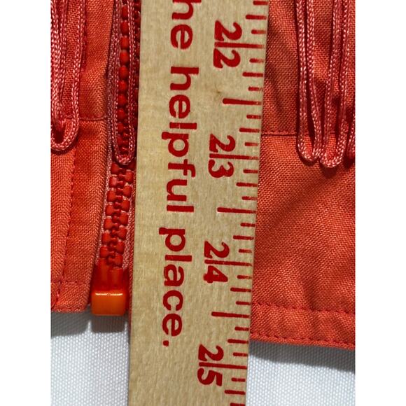 Cowgirl Rock Dance Tassel Fringe studs Jacket top Zip Coral sz L Retro Funky - Picture 6 of 10